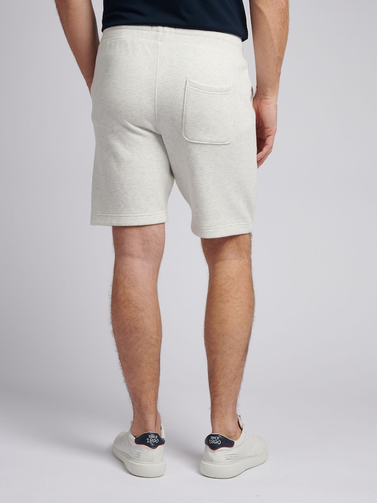 U.S. Polo Assn. Grey Mens Double Horsemen Herringbone Sweat Shorts - Image 2 of 7