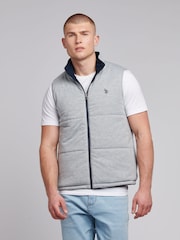 U.S. Polo Assn. Blue Mens Reversible Clean Front Jersey Lined Gilet - Image 4 of 12