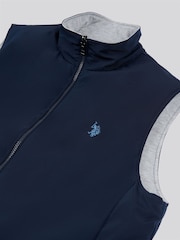 U.S. Polo Assn. Blue Mens Reversible Clean Front Jersey Lined Gilet - Image 9 of 12