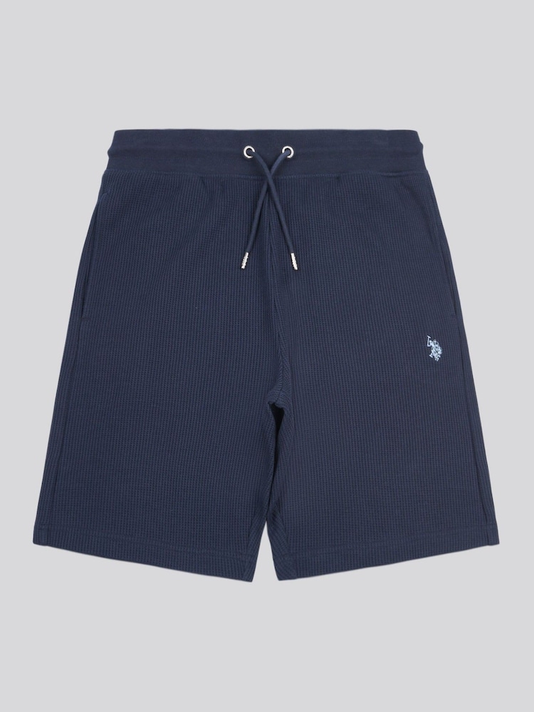 U.S. Polo Assn. Blue Mens Waffle Texture Shorts - Image 1 of 3