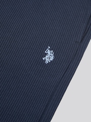 U.S. Polo Assn. Blue Mens Waffle Texture Shorts - Image 3 of 3