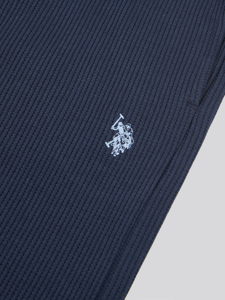 U.S. Polo Assn. Blue Mens Waffle Texture Shorts - Image 3 of 3