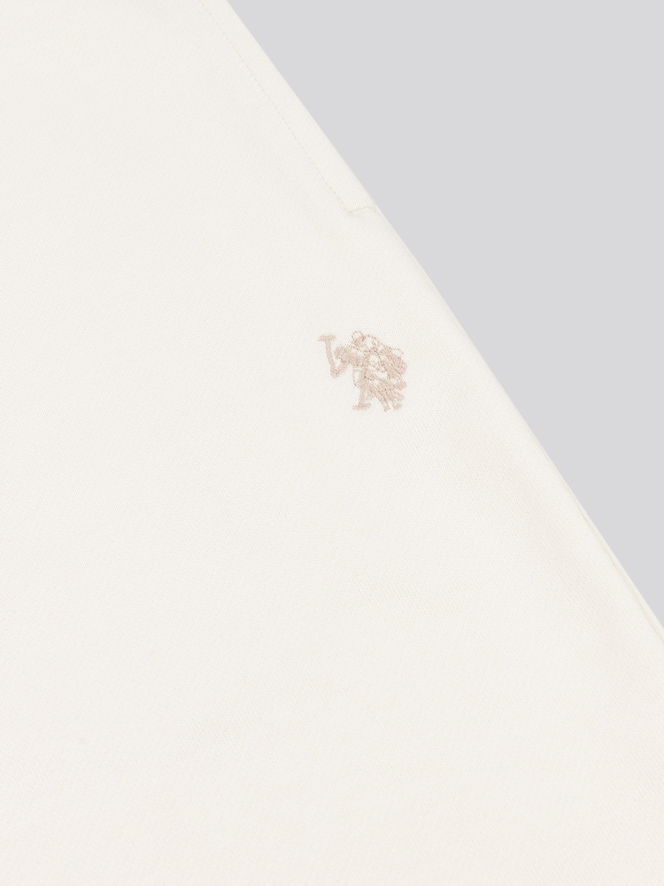 U.S. Polo Assn Cream Mens Double Horsemen Sweat 100% Cotton Shorts - Image 3 of 3