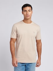 Бежевый - U.S. Polo Assn. Mens Regular Fit Double Horsemen 100% Cotton T-Shirt - Image 1 of 8