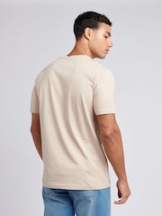 Бежевый - U.S. Polo Assn. Mens Regular Fit Double Horsemen 100% Cotton T-Shirt - Image 4 of 8