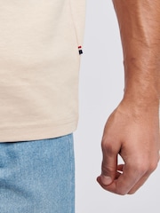 Бежевый - U.S. Polo Assn. Mens Regular Fit Double Horsemen 100% Cotton T-Shirt - Image 6 of 8