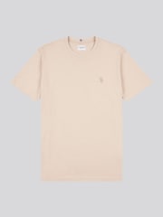 Бежевый - U.S. Polo Assn. Mens Regular Fit Double Horsemen 100% Cotton T-Shirt - Image 7 of 8