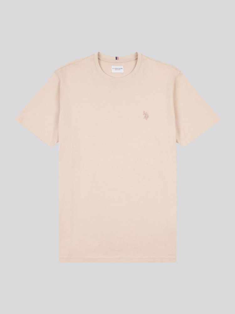 U.S. Polo Assn. Natural Mens Regular Fit Double Horsemen 100% Cotton T-Shirt - Image 7 of 8