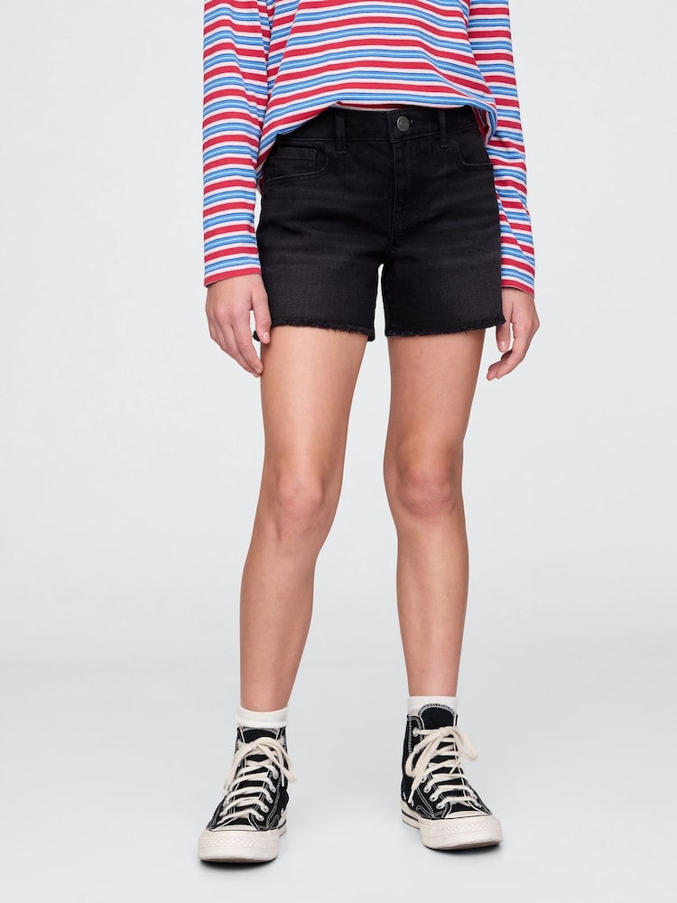 Gap Black Midi Denim Shorts (5-13yrs) - Image 1 of 5