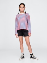 Gap Black Midi Denim Shorts (5-13yrs) - Image 3 of 5