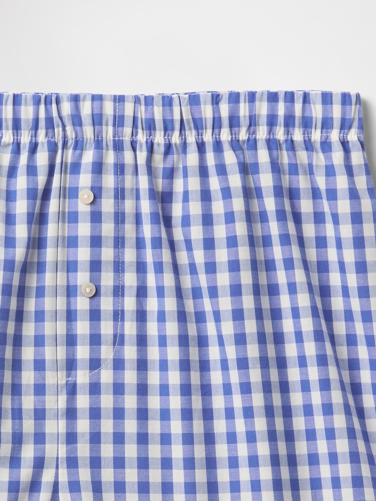 Azul - Pantalones cortos de popelina de algodón de cuadros de Gap - Imagen 4 de 4