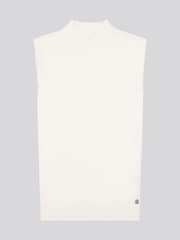 U.S. Polo Assn Cream Womens Mock Neck Sleeveless Knit Jumper - Image 5 of 7