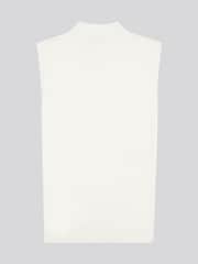 U.S. Polo Assn Cream Womens Mock Neck Sleeveless Knit Jumper - Image 6 of 7