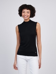 U.S. Polo Assn Black Womens Mock Neck Sleeveless Knit Jumper - Image 1 of 7
