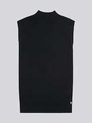 U.S. Polo Assn Black Womens Mock Neck Sleeveless Knit Jumper - Image 5 of 7