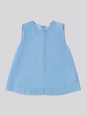 U.S. Polo Assn Blue Womens Chambray Swing  Vest - Image 6 of 9