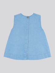 U.S. Polo Assn Blue Womens Chambray Swing  Vest - Image 7 of 9
