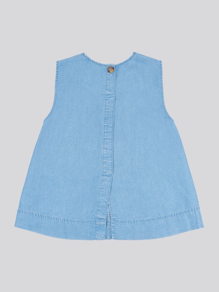 U.S. Polo Assn Blue Womens Chambray Swing  Vest - Image 7 of 9