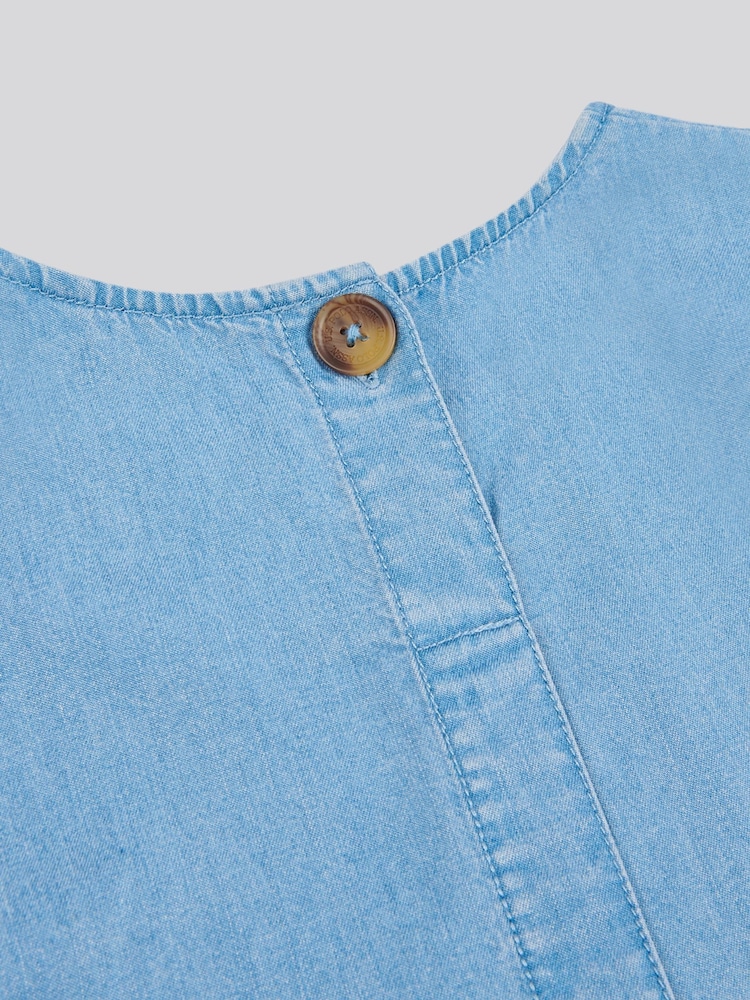 U.S. Polo Assn Blue Womens Chambray Swing  Vest - Image 9 of 9