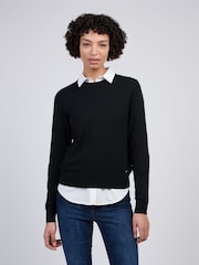 U.S. Polo Assn Black Womens Crew Neck Jumper - Image 1 of 4