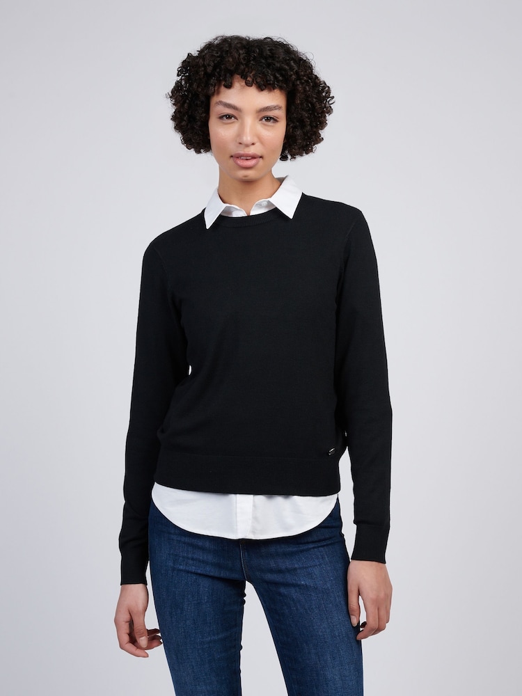 U.S. Polo Assn Black Womens Crew Neck Jumper - Image 1 of 4