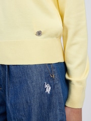 U.S. Polo Assn Yellow Womens Crew Neck Jumper - Image 4 of 7