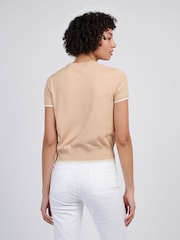 U.S. Polo Assn Natural Womens Crew Neck Short Sleeve Jumper - Image 2 of 4