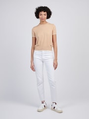 U.S. Polo Assn Natural Womens Crew Neck Short Sleeve Jumper - Image 3 of 4