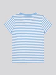 כחול  - U.S. Polo Assn. Womens Stripe V-Neck 100% Cotton T-Shirt - Image 6 of 7