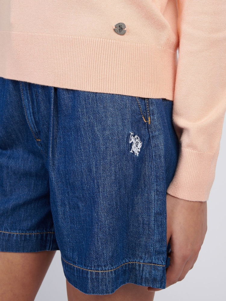 U.S. Polo Assn Orange Womens Crew Neck Jumper - Image 4 of 7