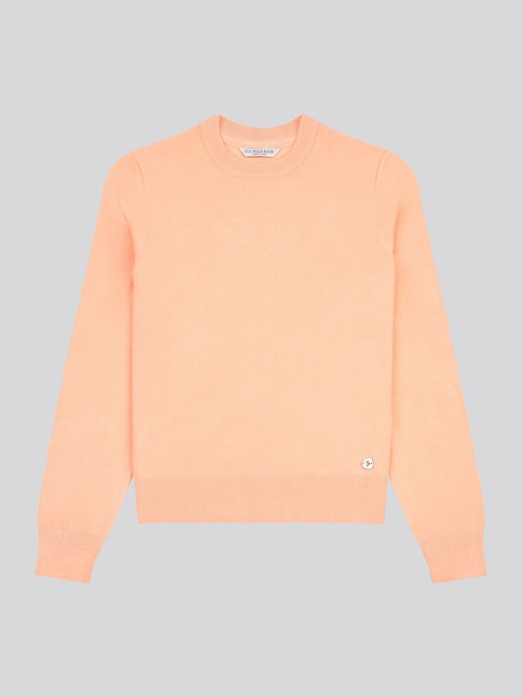 U.S. Polo Assn Orange Womens Crew Neck Jumper - Image 5 of 7