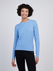 Moder Chrome - U.S. Polo Assn. Ženske okrogel ovratnik; z okroglim ovratnikom Cable Knit Rožnata pulover - Slika 1 iz 4