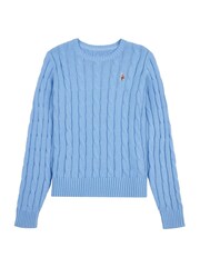 U.S. Polo Assn. Blue Chrome Womens Crew Neck Cable Knit Pink Jumper - Image 5 of 7