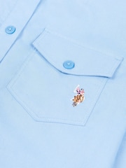 U.S. Polo Assn Blue Womens Shirt Dress - Image 8 of 8