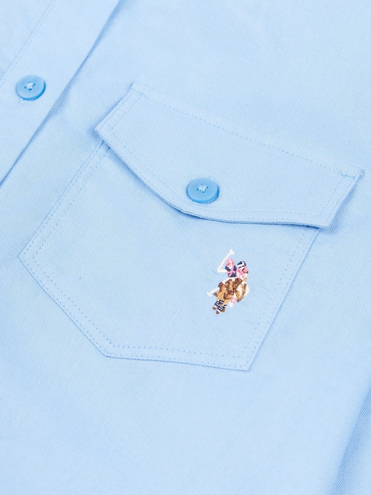 U.S. Polo Assn Blue Womens Shirt Dress - Image 8 of 8
