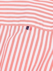 U.S. Polo Assn Pink Womens Stripe Tie Waist Shirt Dress - Image 10 of 10