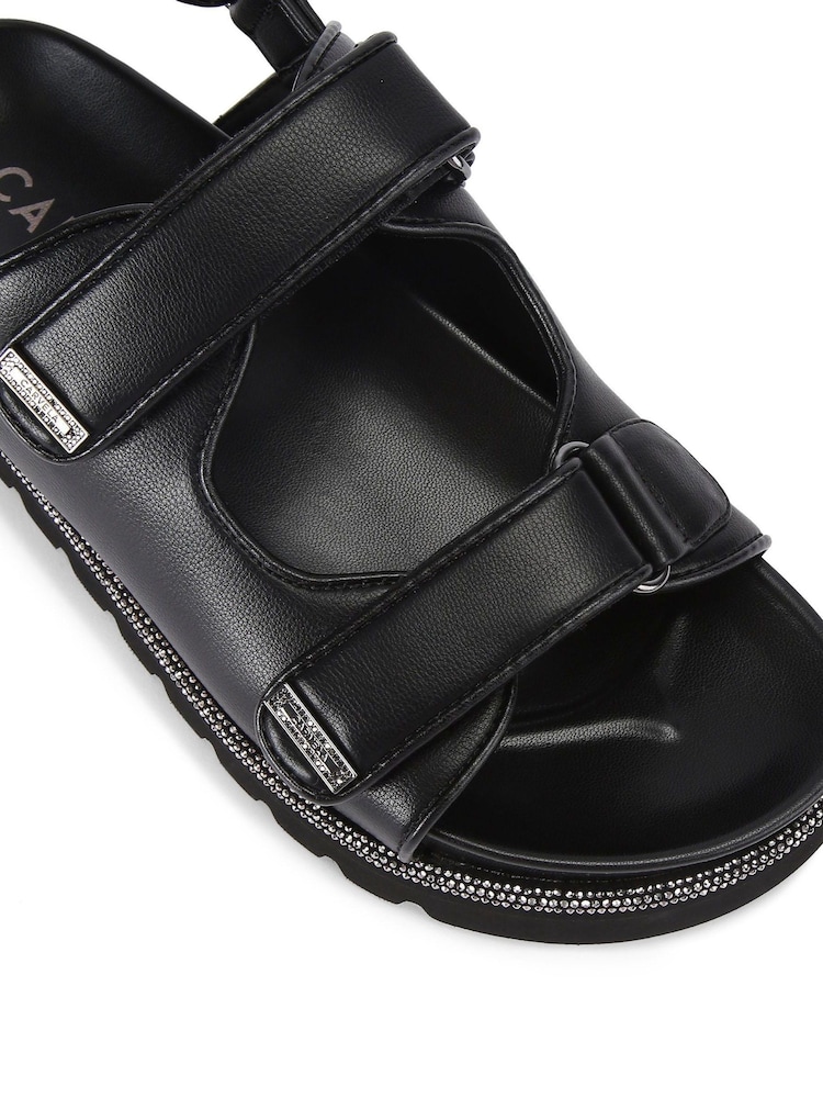 Carvela Black Denim Dazzle Sandals - Image 4 of 4