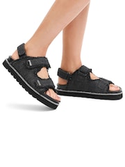 Carvela Black Denim Dazzle Sandals - Image 1 of 4