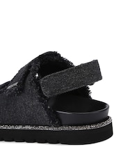 Carvela Black Denim Dazzle Sandals - Image 3 of 4