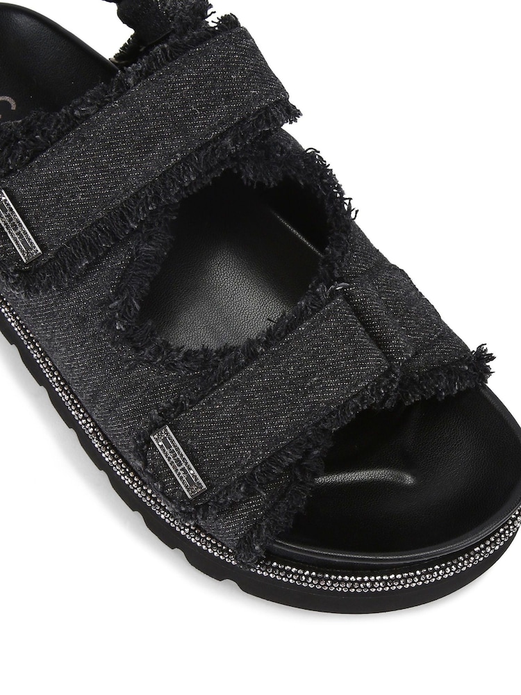 Carvela Black Denim Dazzle Sandals - Image 4 of 4