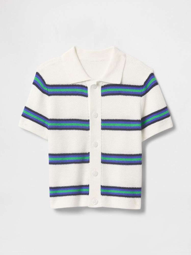 Gap White Crochet Cabana Shirt (6mths-5yrs) - Image 2 of 4