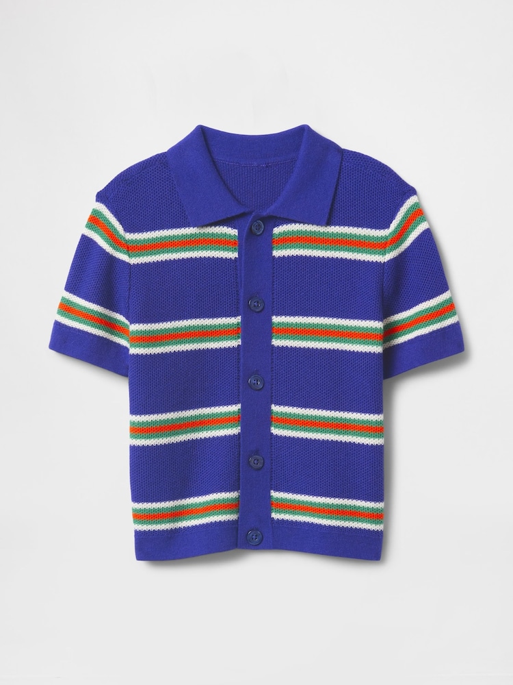 Gap Blue Crochet Cabana Shirt (6mths-5yrs) - Image 2 of 4