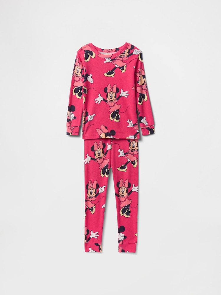 Gap Pink Minnie Mouse Disney Brushed Cotton Long Pyjamas (6mths-5yrs) - Image 1 of 2