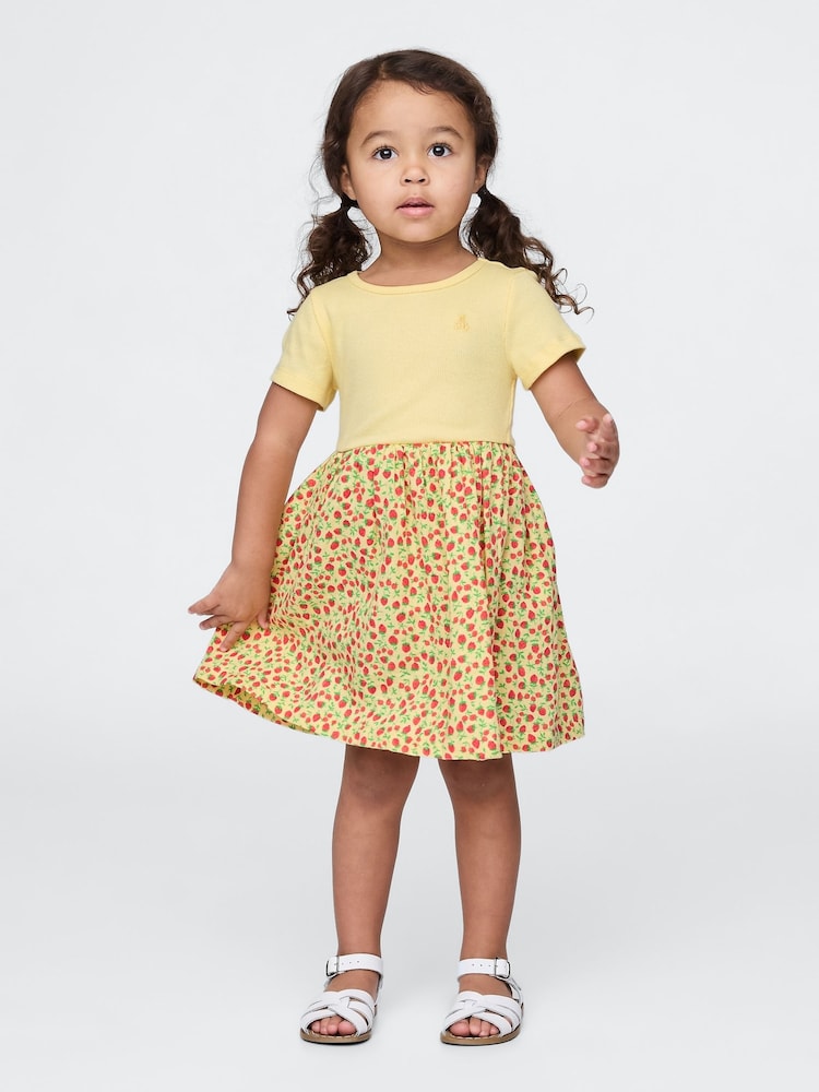 Gap Yellow Floral Skater Dress (6mths-5yrs) - Image 1 of 3 Gap Yellow Floral Skater Dress (6mths-5yrs) - Image 1 of 3