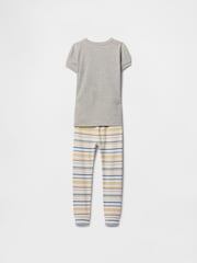 Gap Grey Short Sleeve Striped Pyjamas (6mths-5yrs) - Image 2 of 3