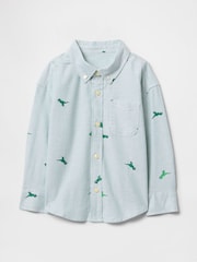 Gap Blue Striped Oxford Oversized Shirt (6mths-5yrs) - Image 2 of 4