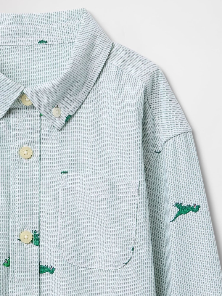 Gap Blue Striped Oxford Oversized Shirt (6mths-5yrs) - Image 4 of 4
