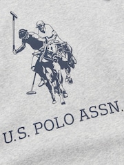 U.S. Polo Assn Grey Mens Rider Brush Back Hoodie - Image 6 of 6