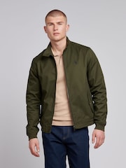 U.S. Polo Assn Green Mens Twill Harrington 100% Cotton Jacket - Image 1 of 11