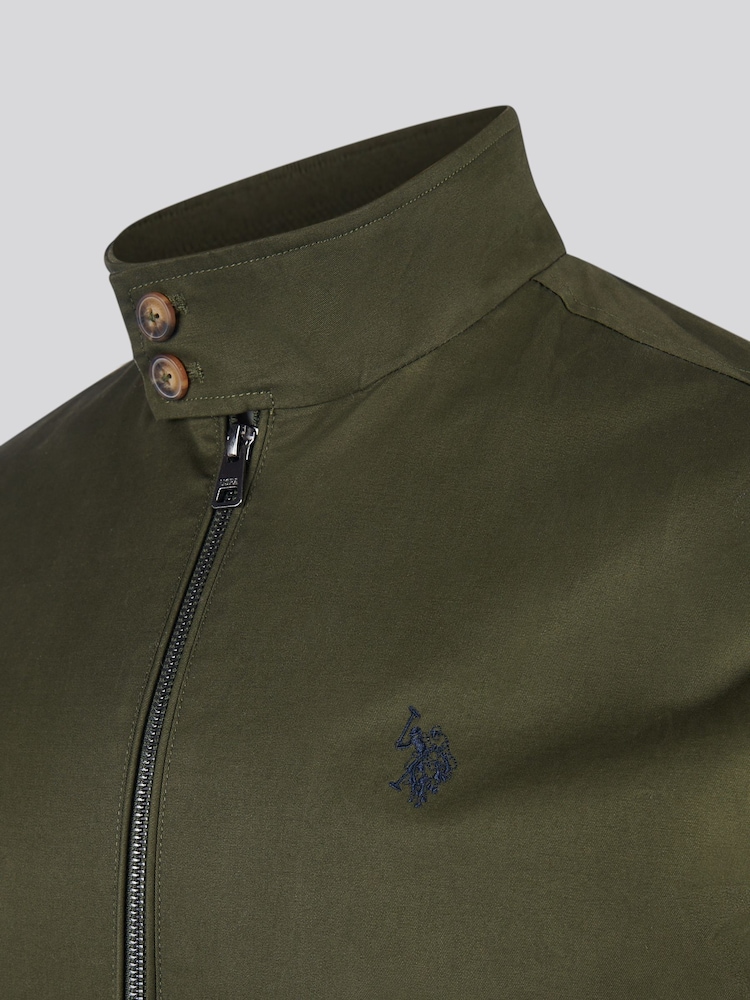 U.S. Polo Assn Green Mens Twill Harrington 100% Cotton Jacket - Image 10 of 11